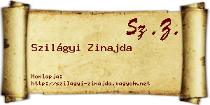 Szilágyi Zinajda névjegykártya